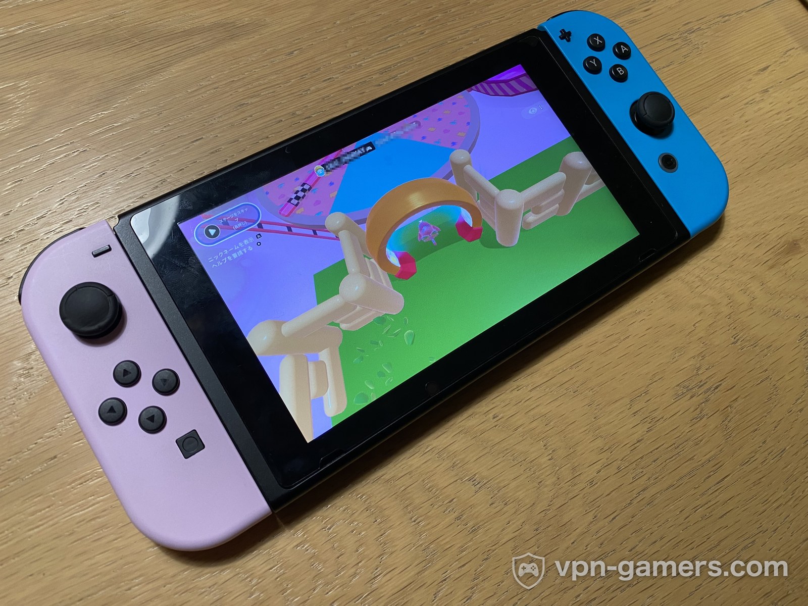 Nintendo SwitchでFall Guysをプレイしている実機画面